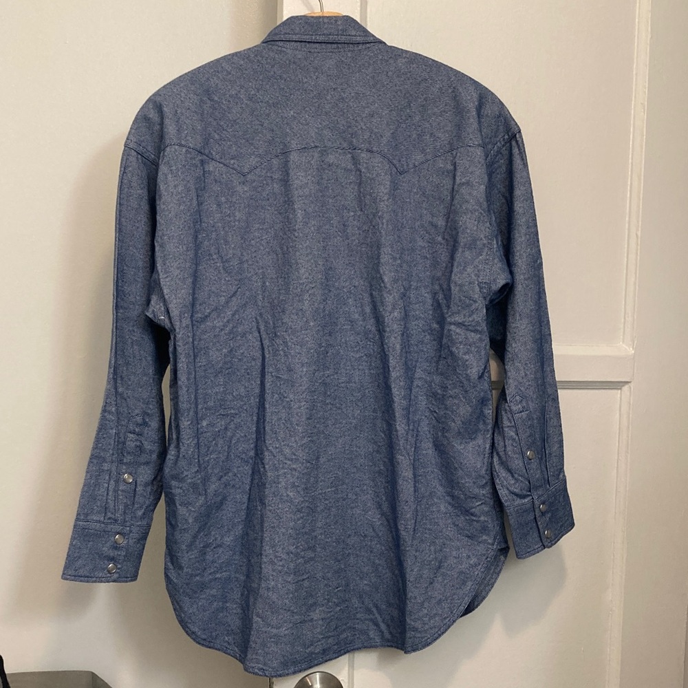 J. Crew Womens Western Snapfront Blue Shirt  6 NWT - Picture 5 of 10